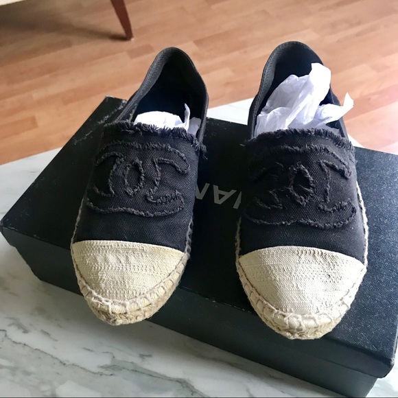 chanel espadrilles cream